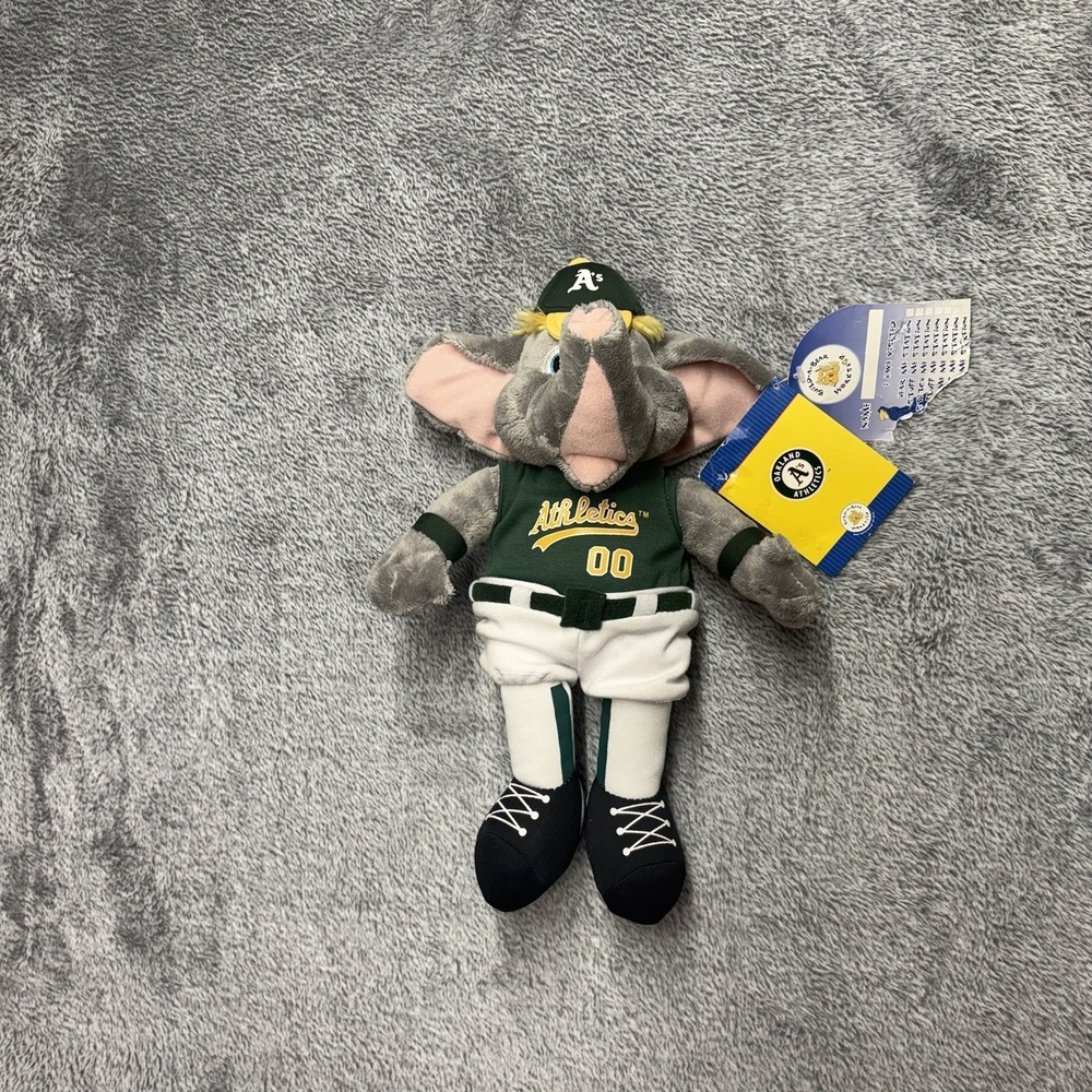 MLB Baseball Oakland Athletics A's Stomper Elephant‎ Plush Build A Bear 12" doll